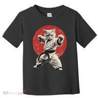 Cat Karate Judo Japan Japanese Flag Funny Toddler T-Shirt thumb 0