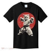 Cat Karate Judo Japan Japanese Flag Funny Kids T-Shirt thumb 0