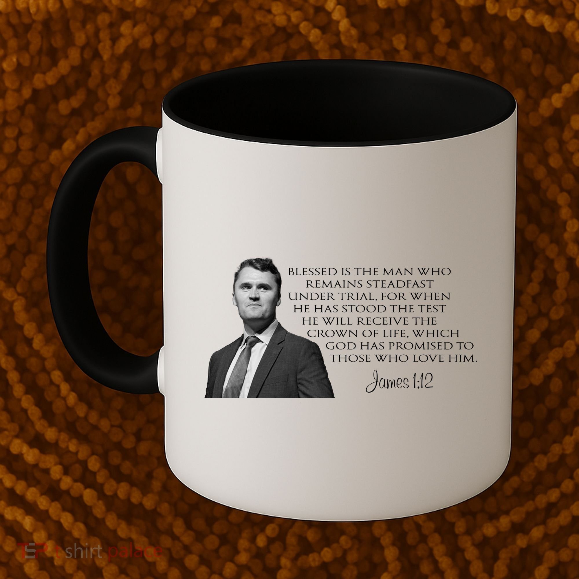 Charlie Kirk James 1 12 Bible Quote Coffee Mug
