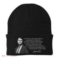 Charlie Kirk James 1 12 Bible Quote Beanie thumb 0