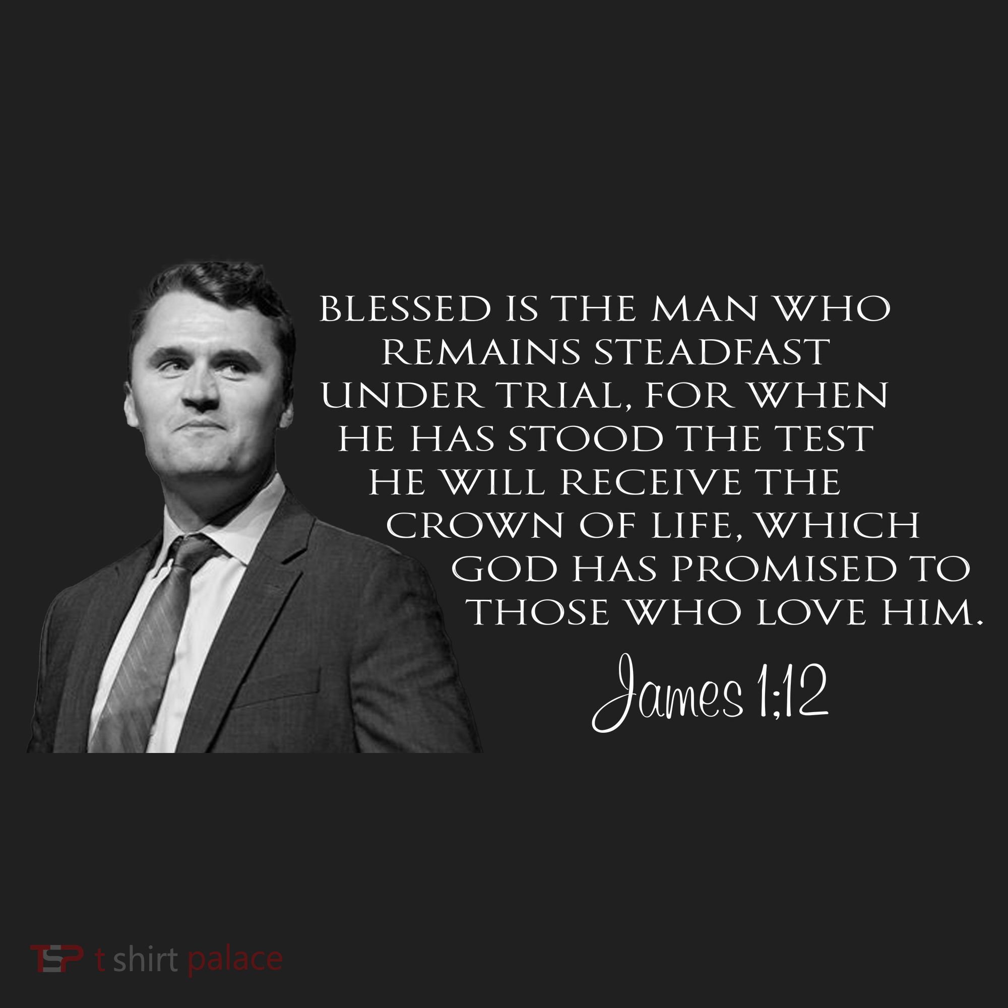 Charlie Kirk James 1 12 Bible Quote Hat