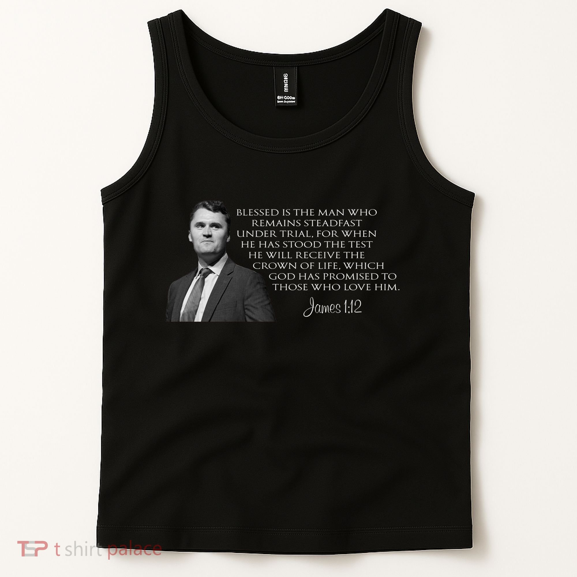 Charlie Kirk James 1 12 Bible Quote Tank Top
