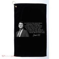 Charlie Kirk James 1 12 Bible Quote Golf Towel thumb 0