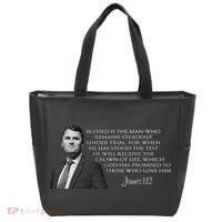 Charlie Kirk James 1 12 Bible Quote Tote Bag thumb 0