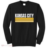 Cool Kc Kansas City Yellowwhite Striped Classic Kansas City Sweatshirt thumb 0
