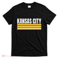 Cool Kc Kansas City Yellowwhite Striped Classic Kansas City T-Shirt thumb 0