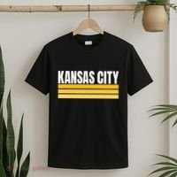 Cool Kc Kansas City Yellowwhite Striped Classic Kansas City T-Shirt thumb 2