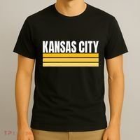 Cool Kc Kansas City Yellowwhite Striped Classic Kansas City T-Shirt thumb 3