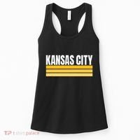 Cool Kc Kansas City Yellowwhite Striped Classic Kansas City Women's Tank Top thumb 0