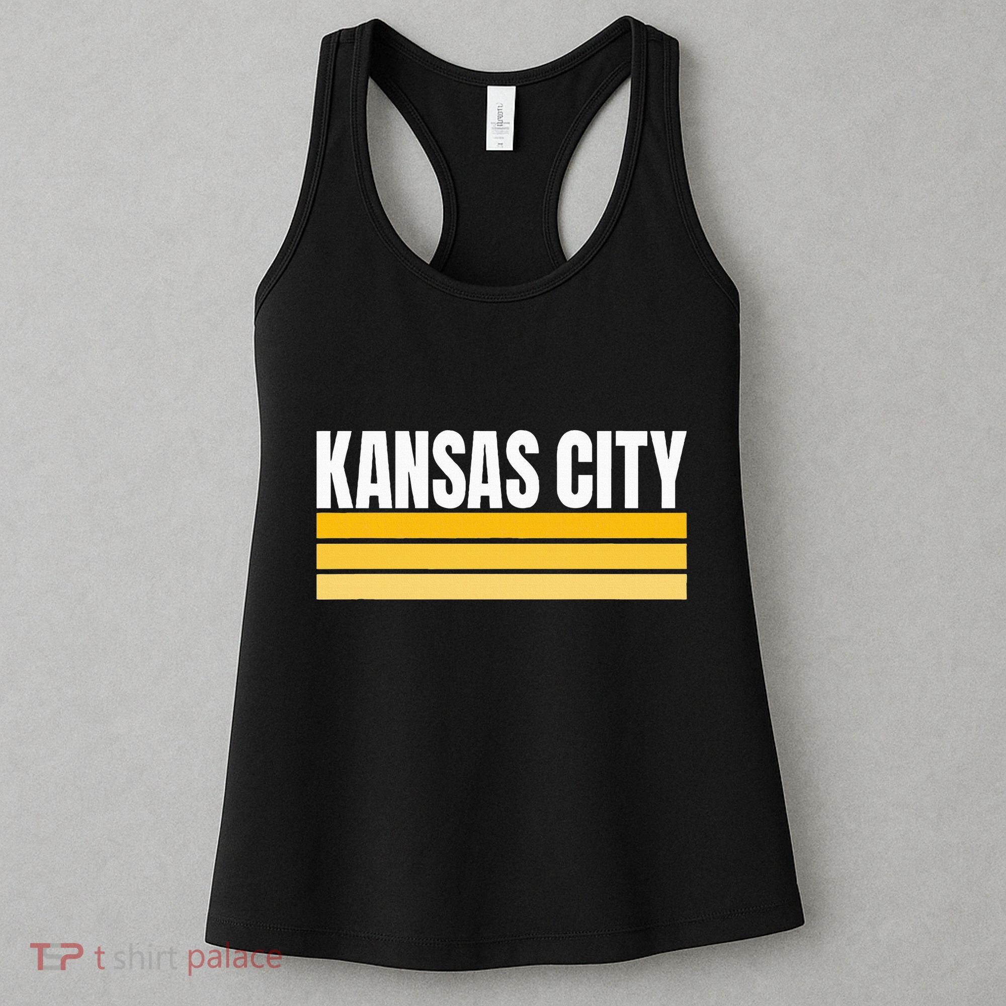 Cool Kc Kansas City Yellowwhite Striped Classic Kansas City Women's Tank Top
