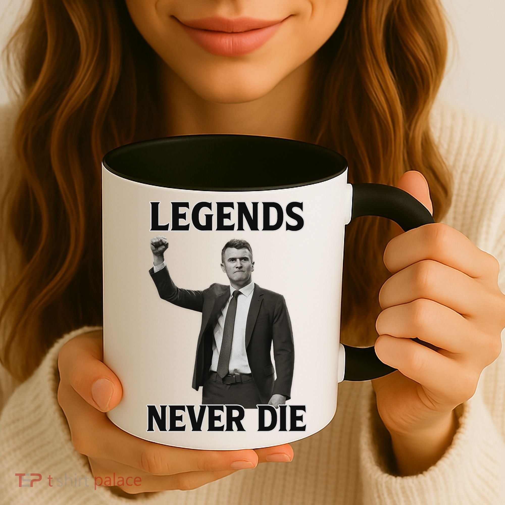 Charlie Kirk Legends Never Die Coffee Mug