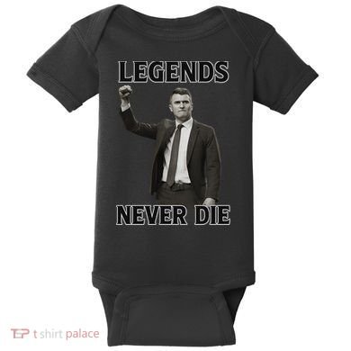 Charlie Kirk Legends Never Die Baby Bodysuit