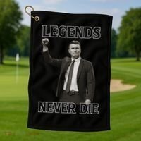 Charlie Kirk Legends Never Die Golf Towel thumb 1