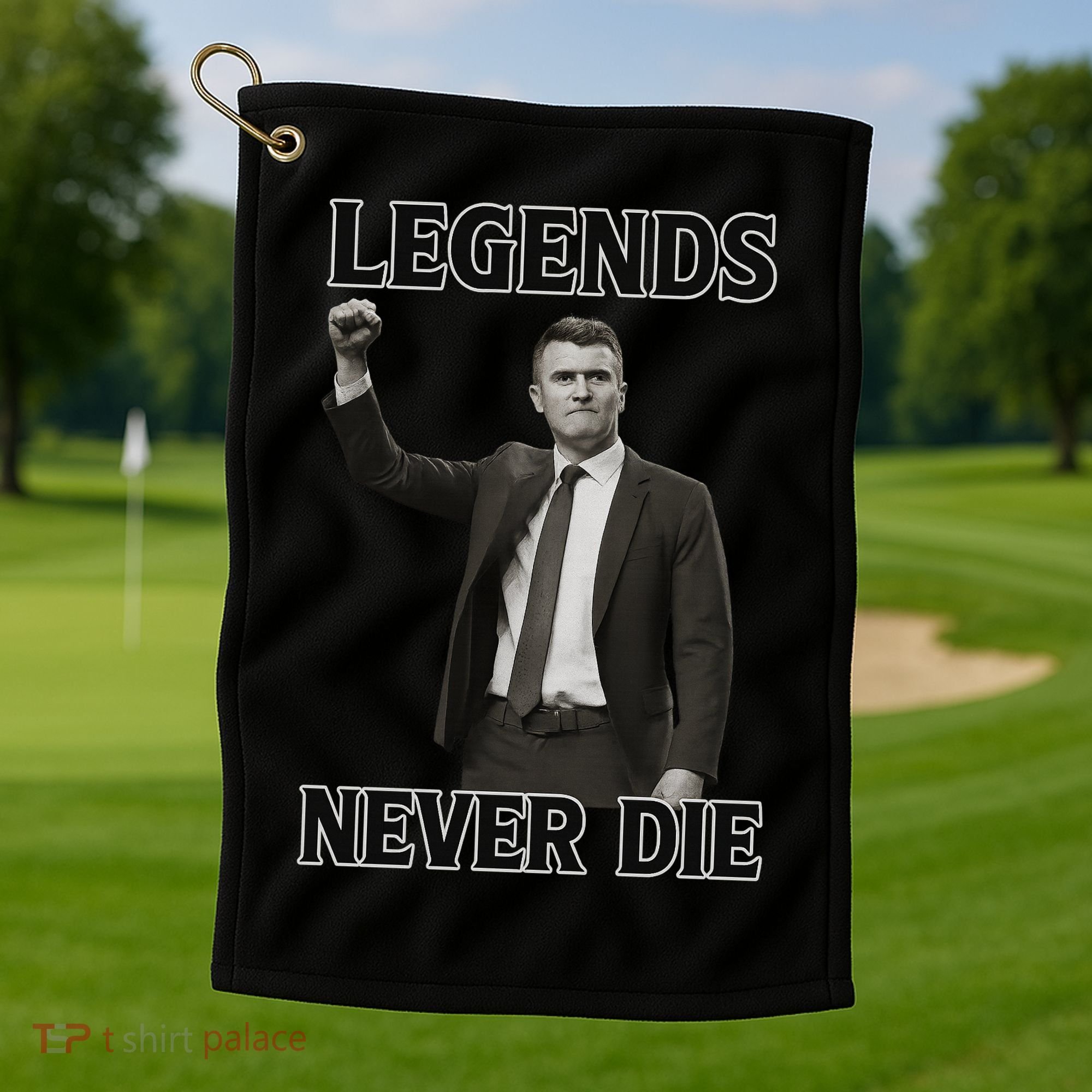 Charlie Kirk Legends Never Die Golf Towel