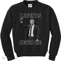 Charlie Kirk Legends Never Die Kids Sweatshirt thumb 0