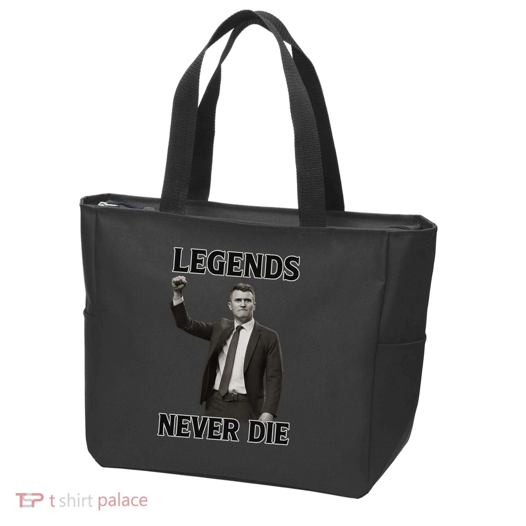 Charlie Kirk Legends Never Die Tote Bag