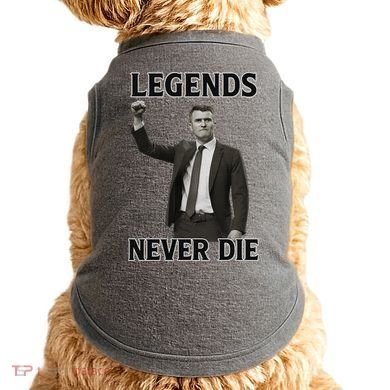 Charlie Kirk Legends Never Die Doggie Tank