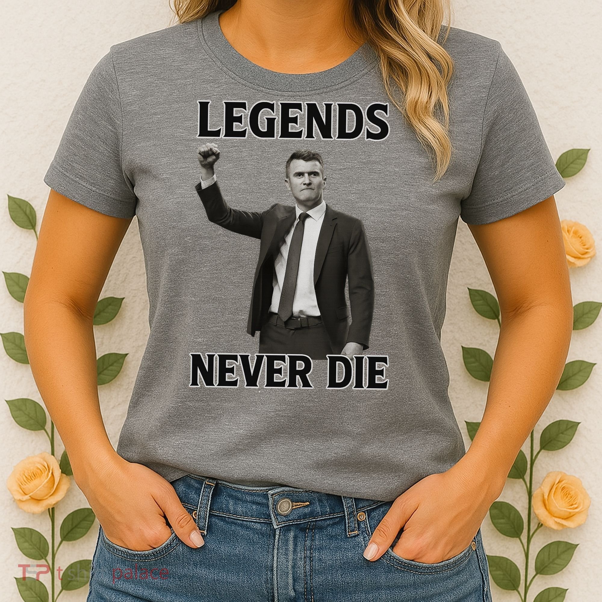 Charlie Kirk Legends Never Die Women's T-Shirt