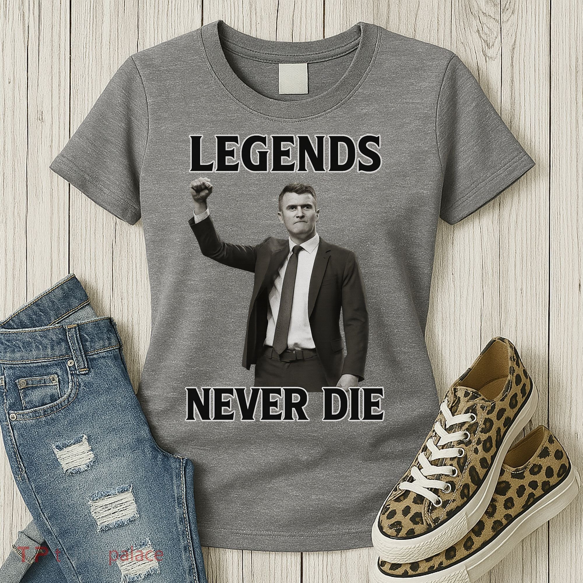 Charlie Kirk Legends Never Die Women's T-Shirt