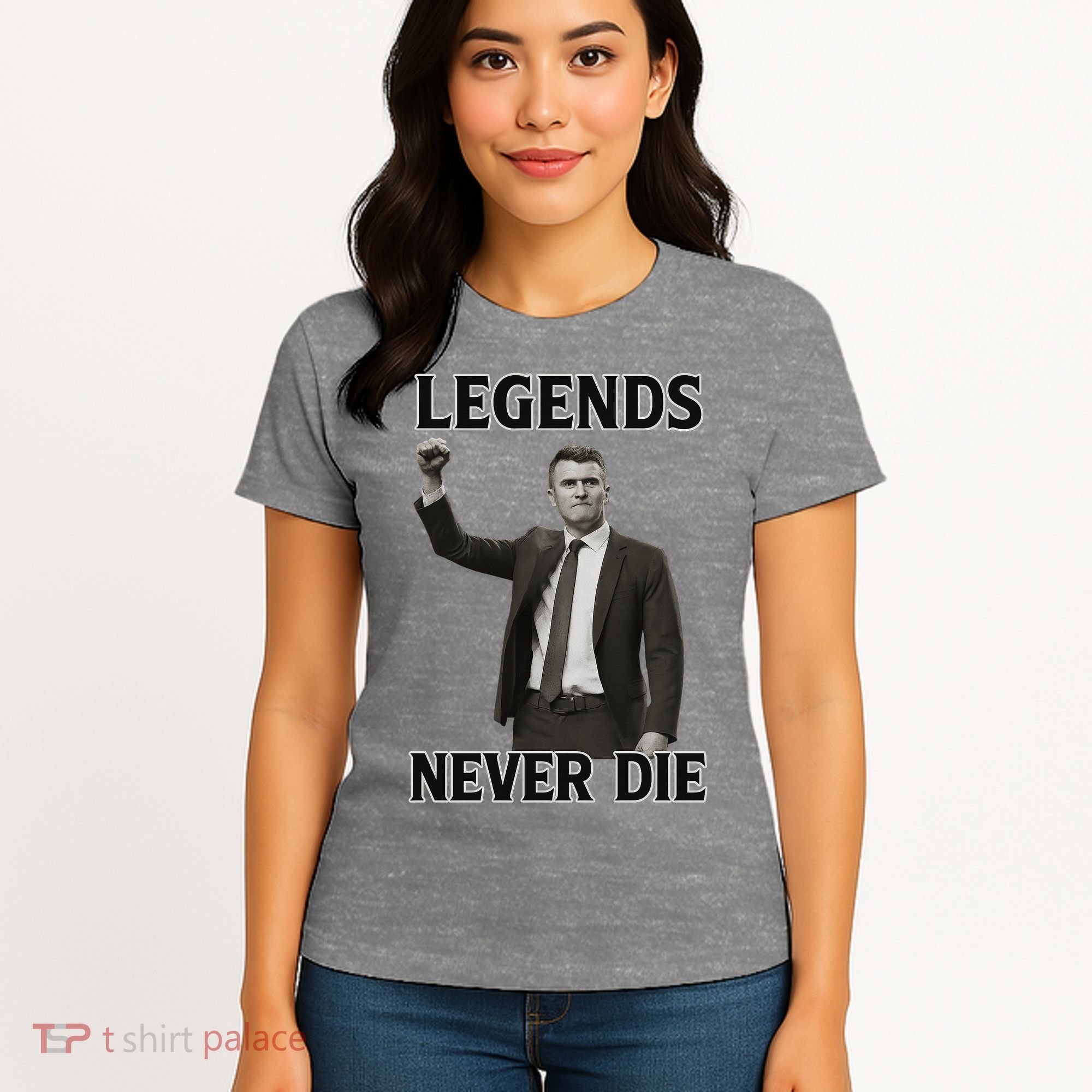 Charlie Kirk Legends Never Die Women's T-Shirt