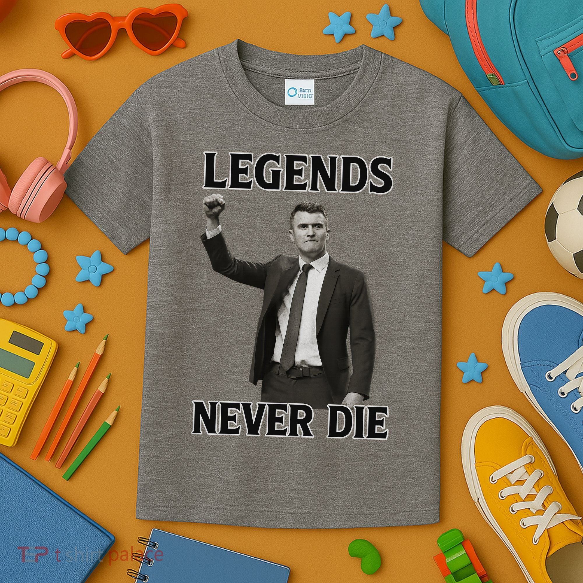 Charlie Kirk Legends Never Die Kids T-Shirt