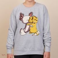 Cute Kawaii Leopard Gecko Hugging Axolotl Funny Women's Sweatshirt thumb 0
