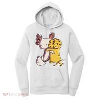 Cute Kawaii Leopard Gecko Hugging Axolotl Funny Women's Hoodie thumb 0