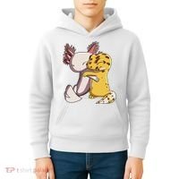 Cute Kawaii Leopard Gecko Hugging Axolotl Funny Kids Hoodie thumb 4