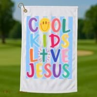 Cool Kids Love Jesus Golf Towel thumb 1