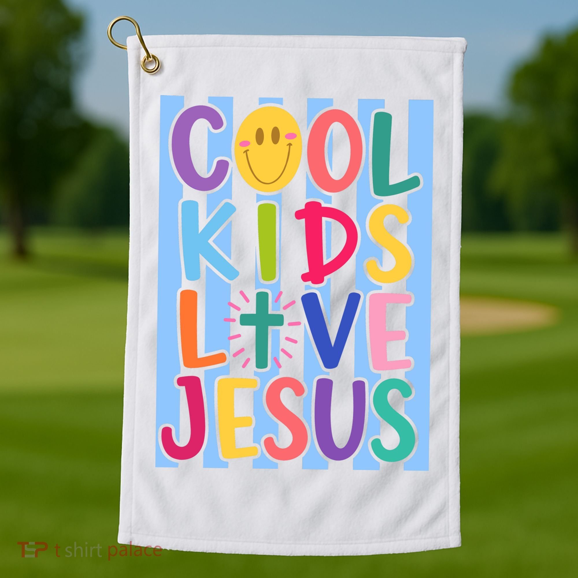 Cool Kids Love Jesus Golf Towel