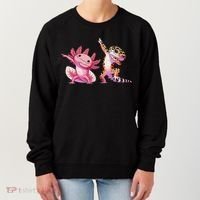 Cute Kawaii Leopard Gecko Dabbing Axolotl Friends Women's Sweatshirt thumb 0