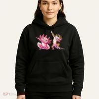 Cute Kawaii Leopard Gecko Dabbing Axolotl Friends Hoodie thumb 5