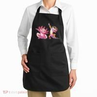 Cute Kawaii Leopard Gecko Dabbing Axolotl Friends Apron thumb 2