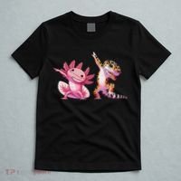 Cute Kawaii Leopard Gecko Dabbing Axolotl Friends T-Shirt thumb 5