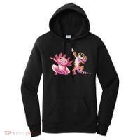 Cute Kawaii Leopard Gecko Dabbing Axolotl Friends Women's Hoodie thumb 0
