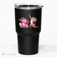 Cute Kawaii Leopard Gecko Dabbing Axolotl Friends Tumbler thumb 0