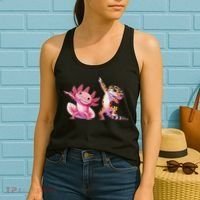 Cute Kawaii Leopard Gecko Dabbing Axolotl Friends Women's Tank Top thumb 2