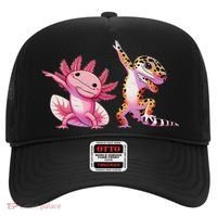 Cute Kawaii Leopard Gecko Dabbing Axolotl Friends Hat thumb 0