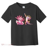 Cute Kawaii Leopard Gecko Dabbing Axolotl Friends Toddler T-Shirt thumb 0