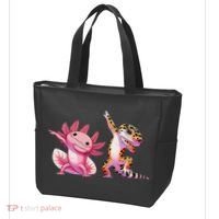 Cute Kawaii Leopard Gecko Dabbing Axolotl Friends Tote Bag thumb 3