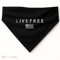 Charlie Kirk Live Free American Values USA-Made Doggie Bandana thumb 0