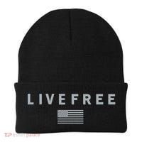 Charlie Kirk Live Free American Values Beanie thumb 0