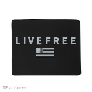 Charlie Kirk Live Free American Values Mousepad