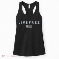 Charlie Kirk Live Free American Values Women's Tank Top thumb 0