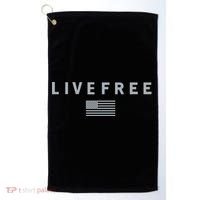 Charlie Kirk Live Free American Values Golf Towel thumb 0