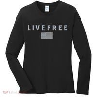Charlie Kirk Live Free American Values Women's Long Sleeve Shirt thumb 0