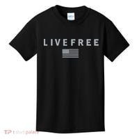 Charlie Kirk Live Free American Values Kids T-Shirt thumb 0