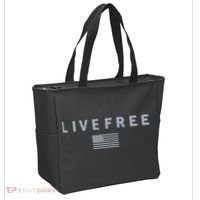 Charlie Kirk Live Free American Values Tote Bag thumb 2