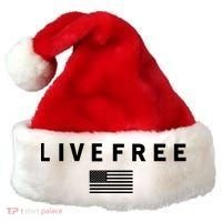 Charlie Kirk Live Free American Values Santa Hat thumb 0