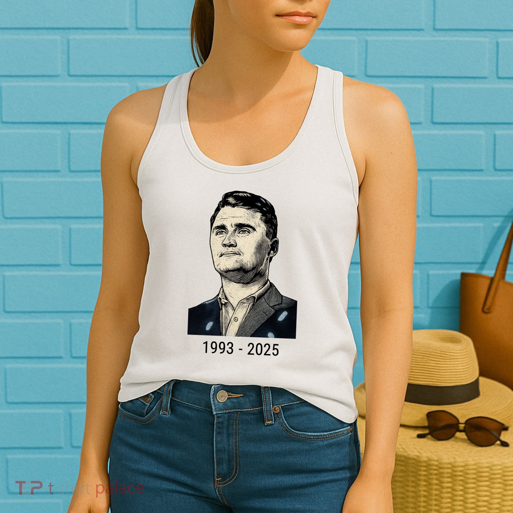 Charlie Kirk Memorial 1993-2025 Rest In Peace RIP Women's Tank Top